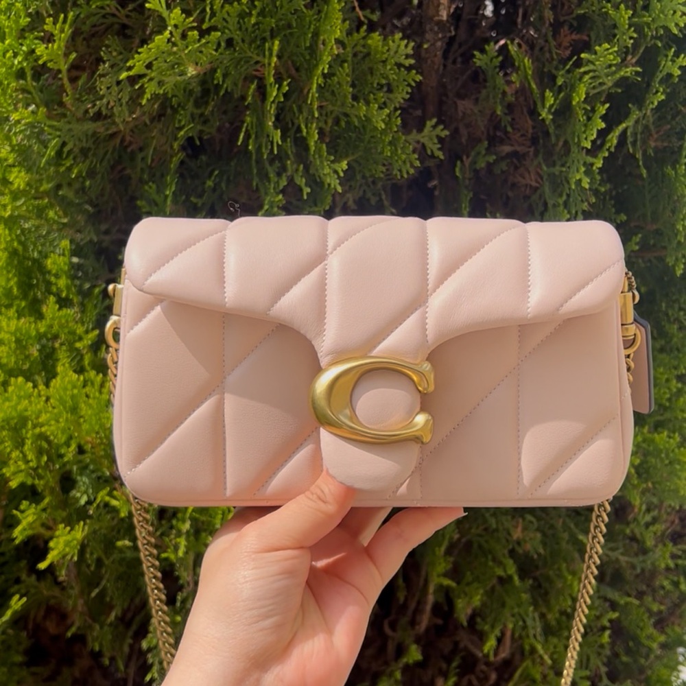 NWOT Coach Tabby Quilted Wristlet with Chain / Tabby 19 Crossbody bag in Blush